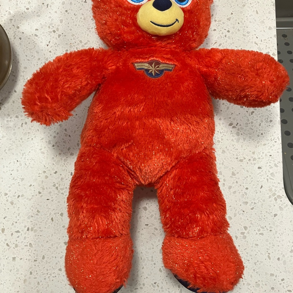 Build-a-Bear Captain Marvel Plush Red Bear Toy